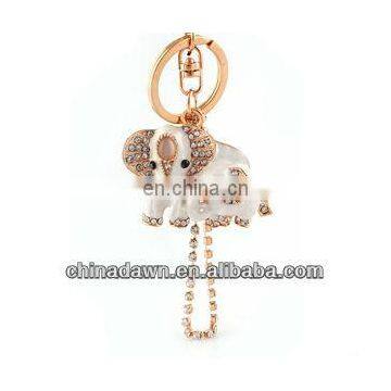 elephant child and mother cute rhinestone keychains CD-KD015