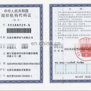 Organization Institution Code Certification