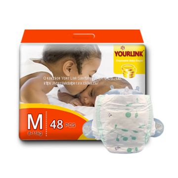 High quality baby diaper raw material super soft touching baby nappy