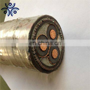 Medium voltage 70mm2 120mm2 3 core xlpe 11KV SWA armoured copper underground power cable