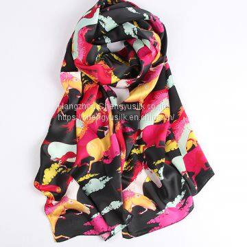 90*90 Head Scarf Digital Printing Square Women Scarf Hijab Headscarf photo-5
