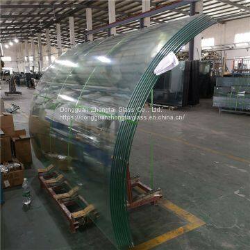 China Professional Building Glass Factory Supply Curved Tempered Glass