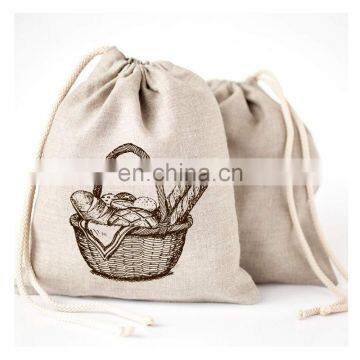 Natural Unbleached Linen Reusable Food Safe Bread Storage bag