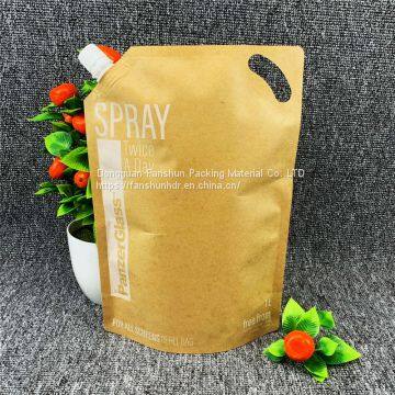 1L automotive glass perfume nozzle bag gear lubricant antifreeze self stand bag anti-leakage packaging bag
