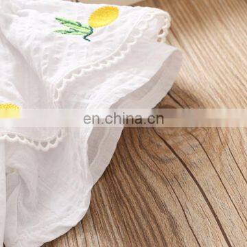 Summer Short-sleeved Embroidered Shirt and Shorts With Lotus Collar 2pcs Beautiful Baby Girl Boutique Summer Suit photo-6