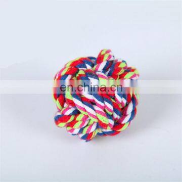 Rainbow Color 6 to 10 cm Diameter Pet Training Rope Ball Dog Toy photo-3