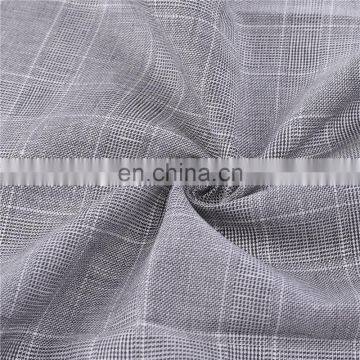 100% Linen Yarn Dyed  Glen Plaid Fabric