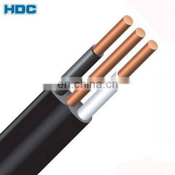 solid copper conductor 2.5mm Flat wire PVC insulated Flexible electric flat cable