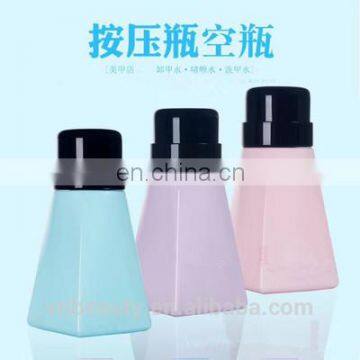 230ML Triangle Nail Polish Acetone Remover Dispenser Pump Bottle Portable Press Liquid Alcohol Empty Bottle