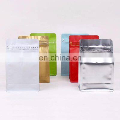 custom logo printed aluminium foil packaging with air valve for coffee