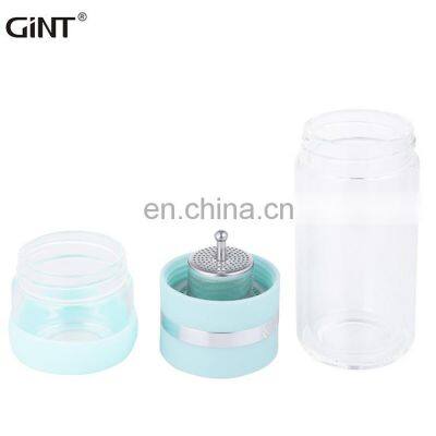 Custom 400ml High Quality Glass Bottle Drinking Cup With Tea Infuser photo-3