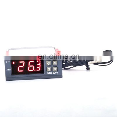 Two Relay Output LED Digital Temperature Controller Thermostat Incubator STC-1000 110V-220VAC,12/24DC 10A with Heater and Cooler