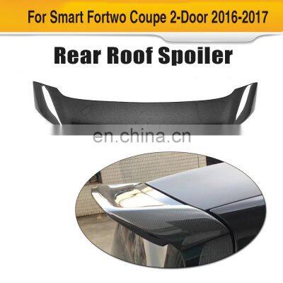 JC Design Carbon Fiber Roof Spoiler for Mercedes Benz Smart Fortwo Coupe 2-Door 2016-2017