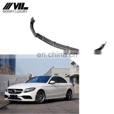 W205 C Class B Style Carbon Fiber Car Front Lip for Mercedes Benz W205 C63 AMG Sedan 4-Door 2015-2018