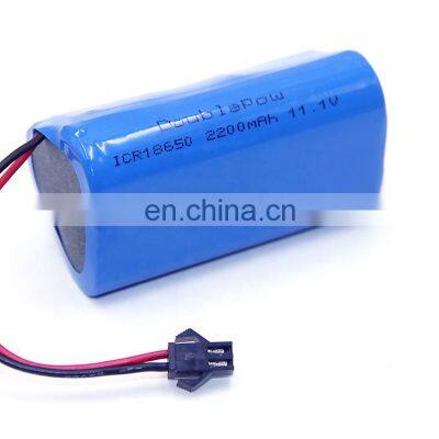 Customized 18650 11.1V 2200mAh Li ion rechargeable battery pack for vacuum cleaner