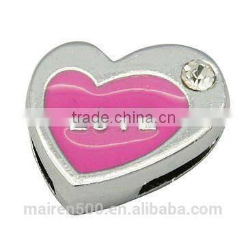 love heart slide charm