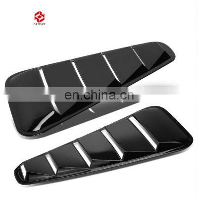 Honghang Auto Spare Parts Side Window Shutters Gloss Black Side Shade Guard Window Scoop Louver Trim For Mustang 2005-2014