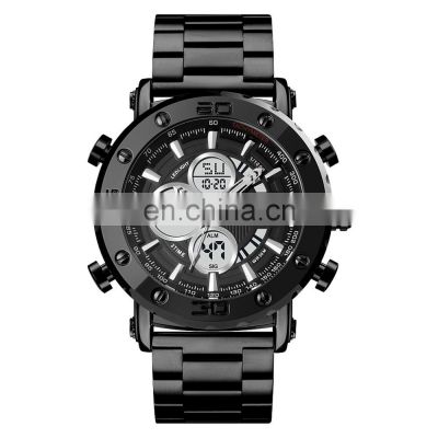 New SKMEI 1636 Large Dial Casual Men Watches Stainless Steel Quartz wristwatch