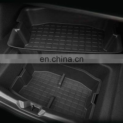 Car Waterproof Custom Fit Rear Truck Double Storage Box For Tesla Model 3 2017-2019