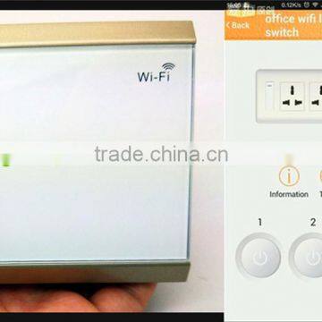 Android IOS Smartphone Remote Controlled Home Automation WiFi Light Switch with 3 Touch Buttons For Controlling 3 Gangs Of Light