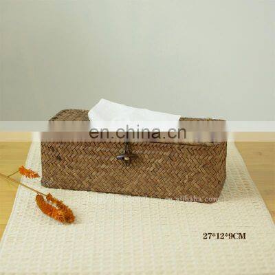 Seagrass Light Weight Round Opening Sanitary Facial Paper Tissue Box