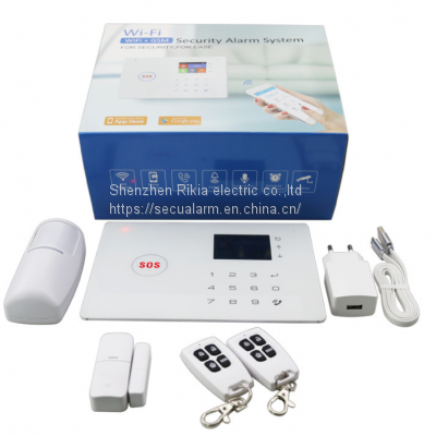 Foreign Trade Selling GSM+WIFI Wireless Alarm(wechat:13510231336)