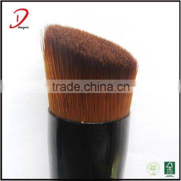 Custom Black Wooden Handle Synthetic Hair Foundation Brush