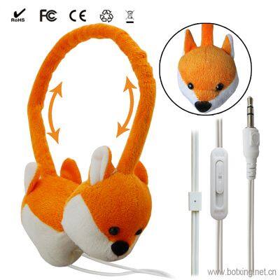 Factory Price Volume Control Lovely Plush Kids Headphones photo-3