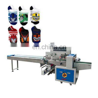 Automatic socks packing machine sock packaging machine flow wrap packing machine