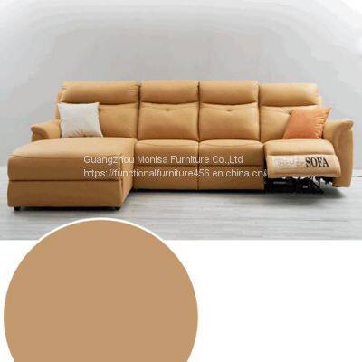 Space Capsule Wash-Free Technology Cloth Chaise Longue Combination Sofa Living Room Theater Minimalist Corner L-Shaped Sponge Fabric Sofa photo-2