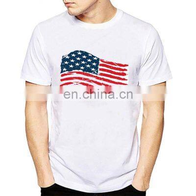 Round Neck American Flag Summer t Shirt Custom T-Shirts photo-3