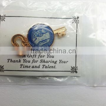 wholesale custom lapel pins/ Key Shape lapel pins