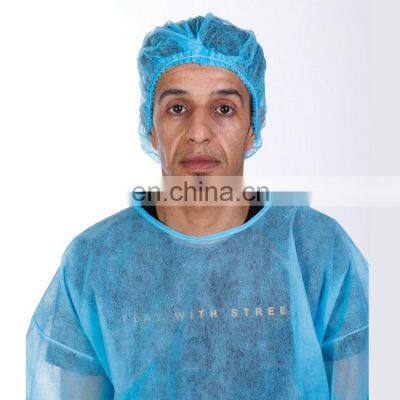 Cheap price disposable white blue green black hotel non woven bouffant cap