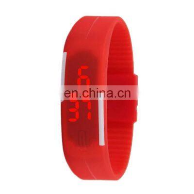 2019 Custom Waterproof Silicon Silicone Band Led Digital Smart Sport Watch