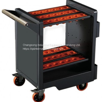 Industrial Garage 2 Layers Tool Cabinet Trolley Workshop Rolling Hand Tool Box Trolley