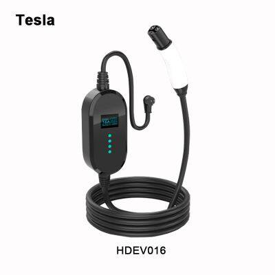 Portable EV Charger N5-15P to Tesla Groundless Charger Stake Cord with Vehicle For home, Commercial HDEV016