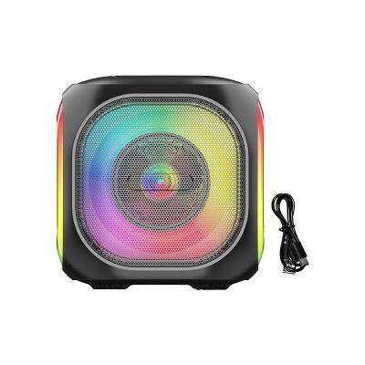 JQS301 OEM bass sound portable 3-inch speaker 8W power wireless bluetooth speaker with Colorful light