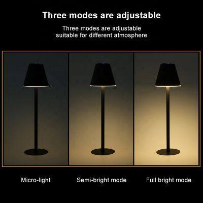 LED Nordic Iron Art Atmosphere Fashion Desk Lamp Touch Dimming Metal Eye Protection Table Lamp For Bar Living Room Bedroom Light photo-5