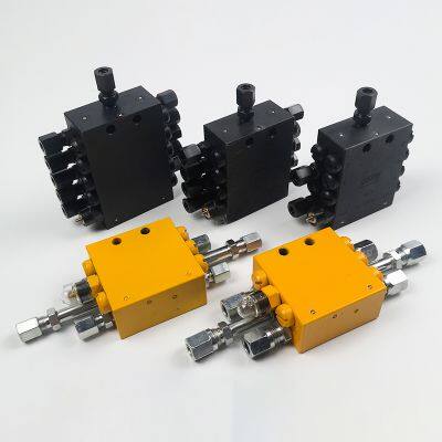 Genuine SANY Automatic Lubrication Distributor - Hydraulic Oil Block Dispenser for CNC Machines & Paving Equipment