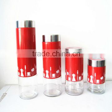 4 pcs glass jars in storage bottle