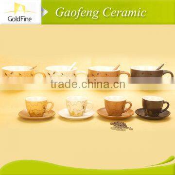 ceramic china soup with spoon