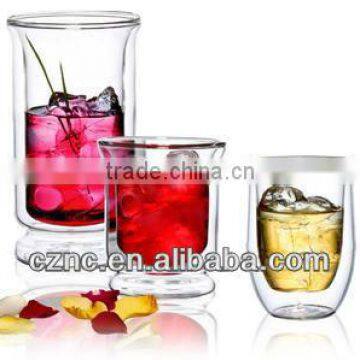 Borosilicate Glass Double Wall Glass Cup Without Handle