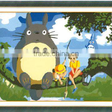 Carton animal digital oil painting by numbers for home decor