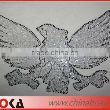 Iron on rhinestones eagle shape transfer motif for t-shirt