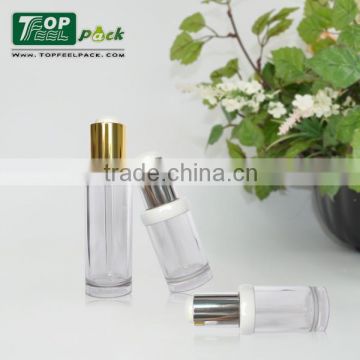 Upper Quality Clear and Colored Screwed Tubular Glass Bottle for Essential Oil Dropper with ABS Dropper 18ml/30ml