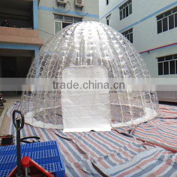 cheap air sealed camping inflatable clear tent/ inflatable clear dome tent