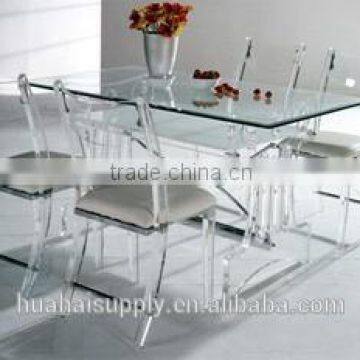 clear acrylic furniture dining table and chairs