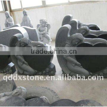 Shanxi Black Angel Granite Gravestone