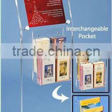 Wholesale Acrylic Brochure/Literature Stands, Wall Racks,Countertop Flyers/Pamphlets pocket display holder