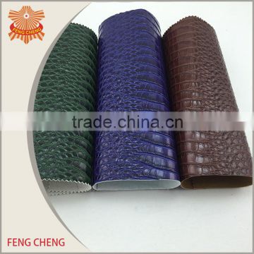 Emboss Backing process snake skin leather for Bag